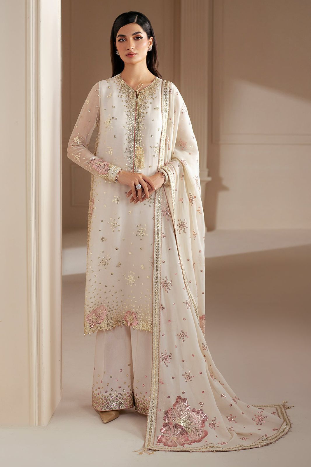 Jazmin Chiffon Embroidered Collection  | JZ - Trendy Casual Outfits - Laiba Rauf