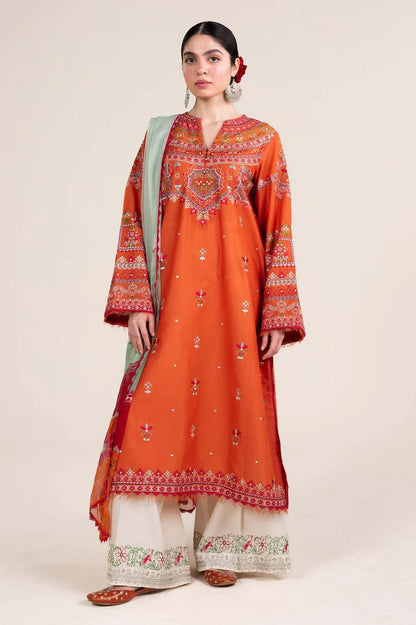 Zara Dhanak Embroidered 3 Piece | ZR111- Trendy Casual Outfits - Laiba Rauf