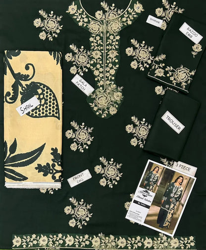 Zara Dhanak Embroidered 3 Piece | ZR117- Trendy Casual Outfits - Laiba Rauf