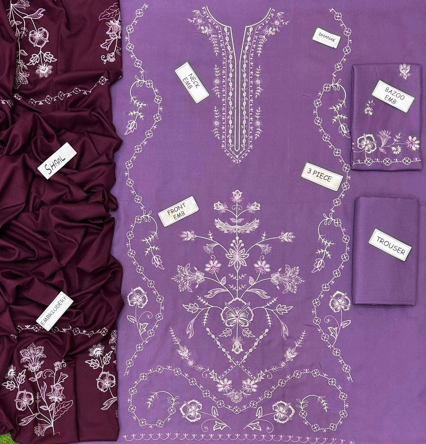 Zara Dhanak Embroidered 3 Piece | ZR116- Trendy Casual Outfits - Laiba Rauf