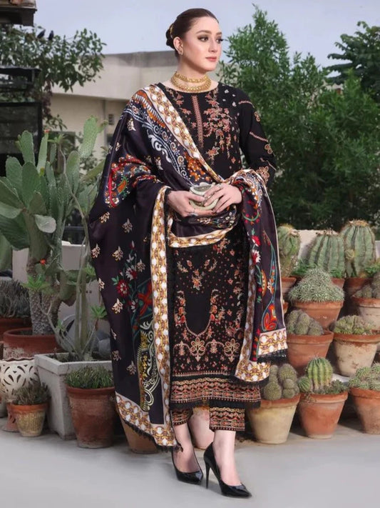 Aneela Dhanak Embroidered 3 Piece | AN113- Trendy Casual Outfits - Laiba Rauf