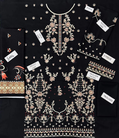 Aneela Dhanak Embroidered 3 Piece | AN113- Trendy Casual Outfits - Laiba Rauf