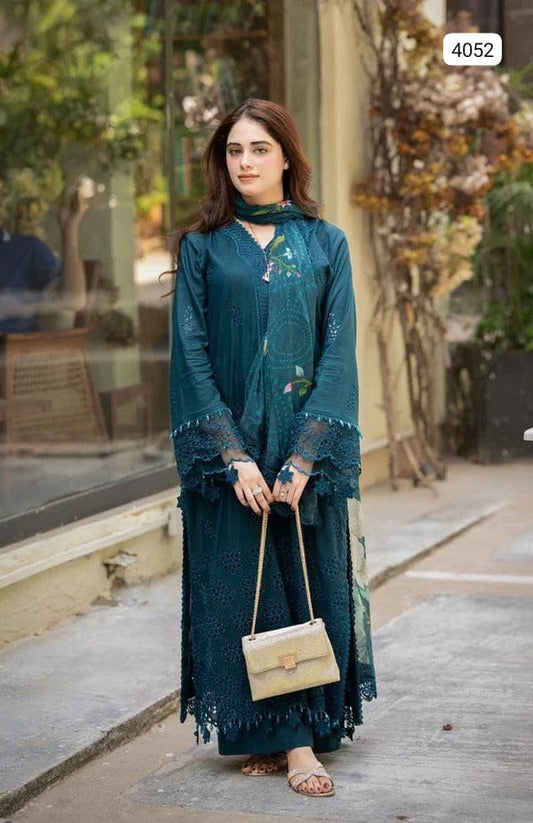 Zara Dhanak Embroidered 3 Piece- Trendy Casual Outfits - Laiba Rauf