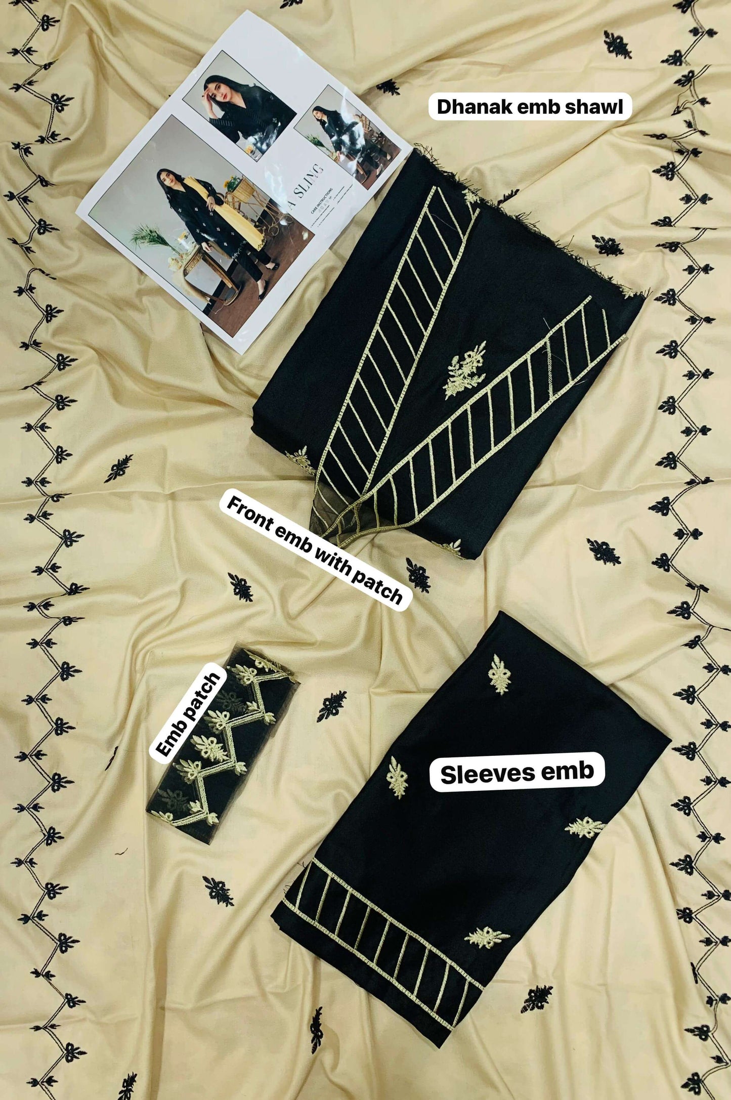 Aisling Dhanak Embroidered 3 Piece | AL102 - Trendy Casual Outfits - Laiba Rauf