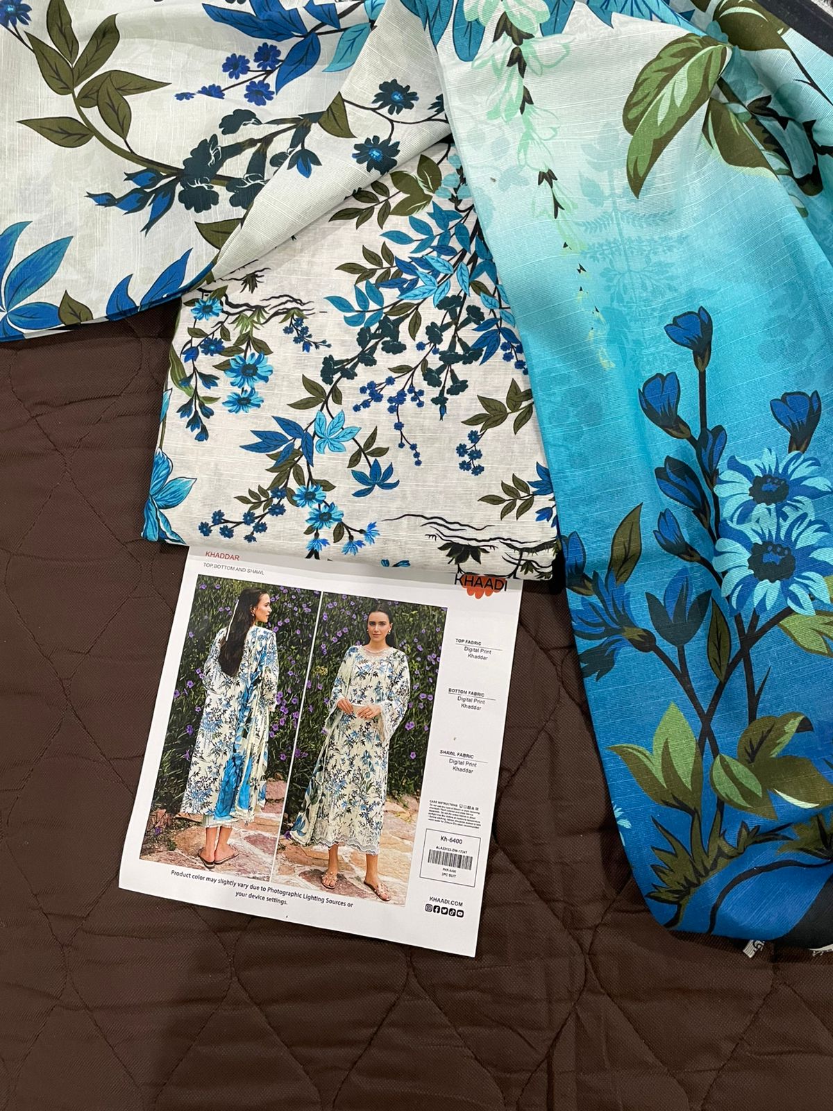 KHAADI Khaddar Digital Printed 3 Piece | KD100  - Trendy Casual Outfits - Laiba Rauf