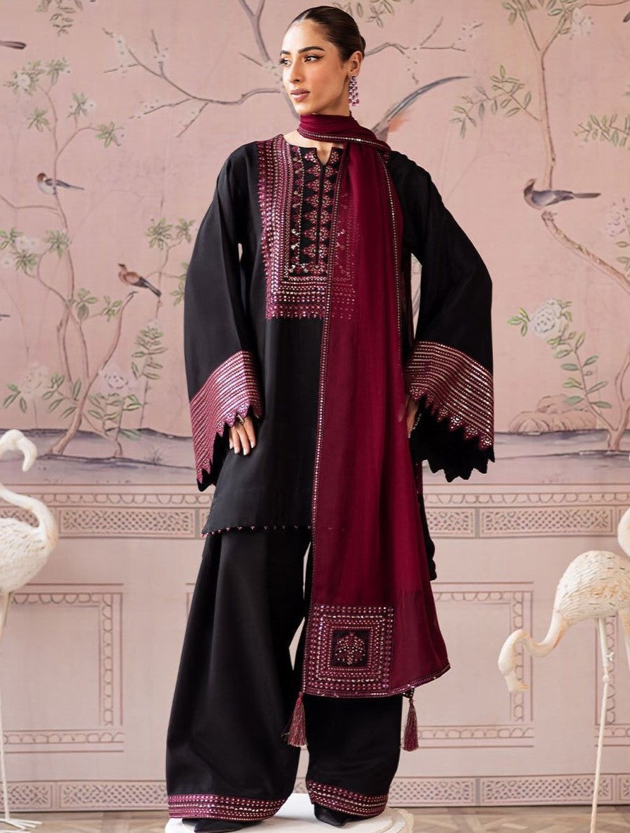 Vanya Dhanak Embroidered 3 Piece | VA100 - Trendy Casual Outfits - Laiba Rauf