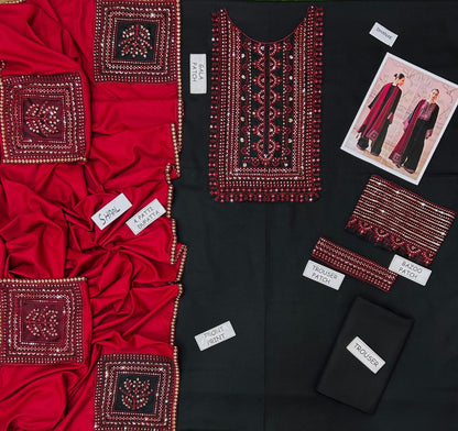 Vanya Dhanak Embroidered 3 Piece | VA100 - Trendy Casual Outfits - Laiba Rauf