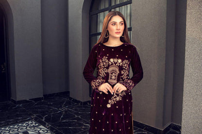 Azure Luxury Velvet Collection - Trendy Casual Outfits - Laiba Rauf