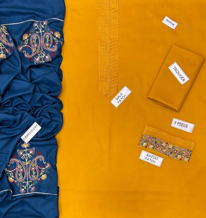Aisling Dhanak Embroidered 3 Piece | AL151- Trendy Casual Outfits - Laiba Rauf