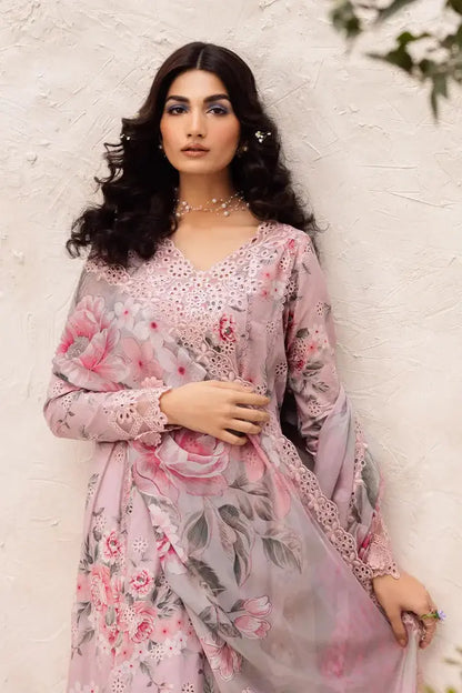 IZNIK Linen 3 Piece Digital Printed Pink | IZ106 My Store