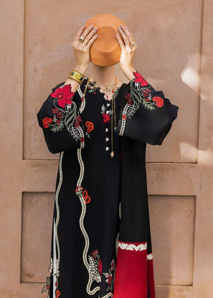 Crimson Dhanak Embroidered 3 Piece | CN106 - Trendy Casual Outfits - Laiba Rauf