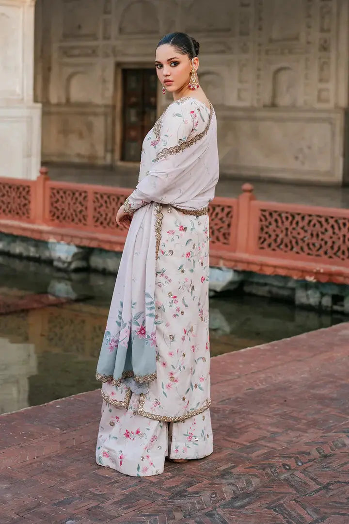 IZNIK Embroidered Linen 3 Piece Digital Printed Pastel Pink | IZ102 My Store
