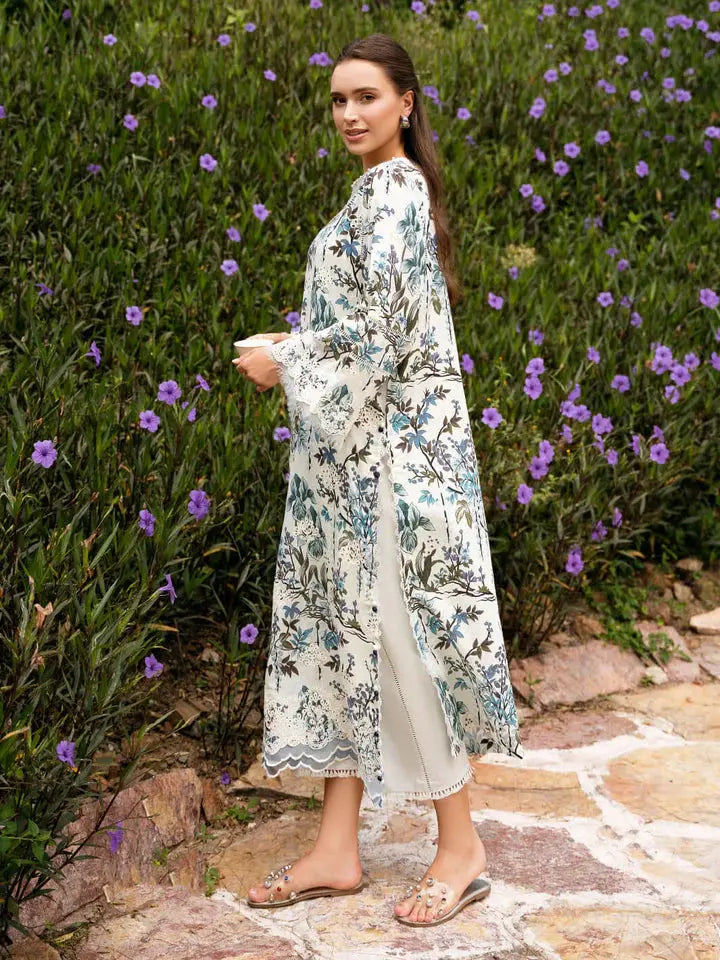 KHAADI Khaddar 3 Piece Digital Printed Navy Floral | KD100 My Store