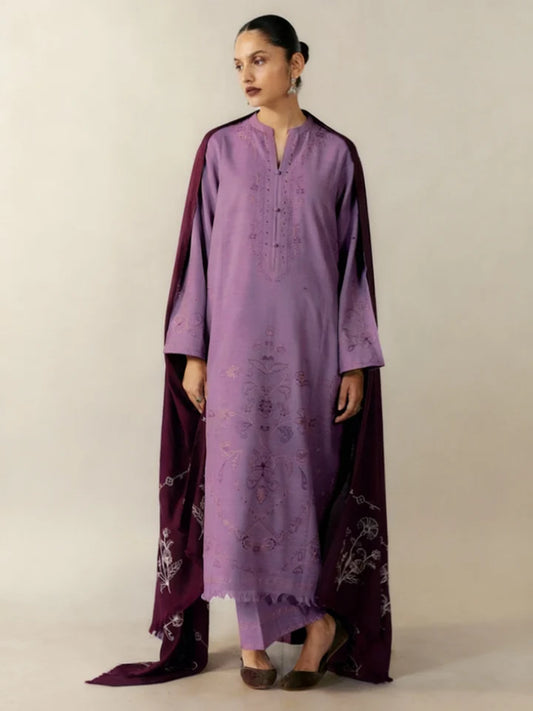 Zara Dhanak Embroidered 3 Piece | ZR116- Trendy Casual Outfits - Laiba Rauf