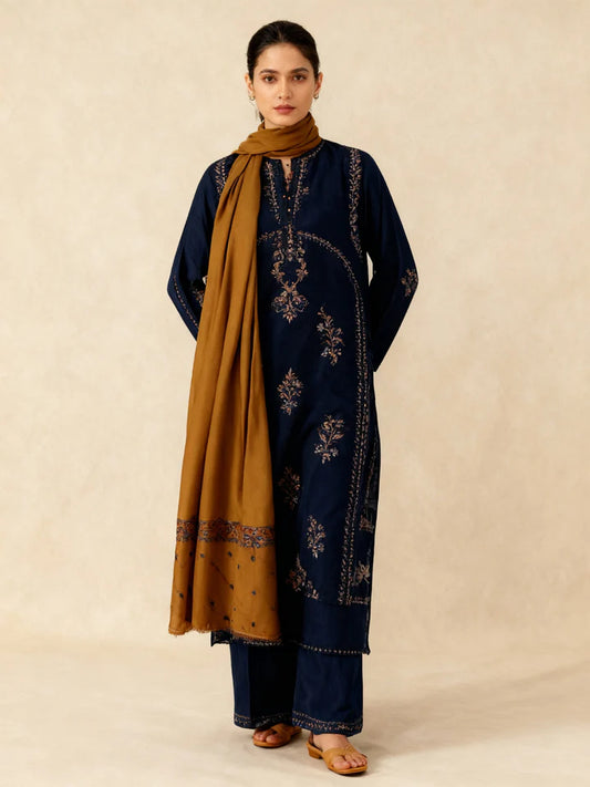 Zara Dhanak Embroidered 3 Piece | ZR115- Trendy Casual Outfits - Laiba Rauf