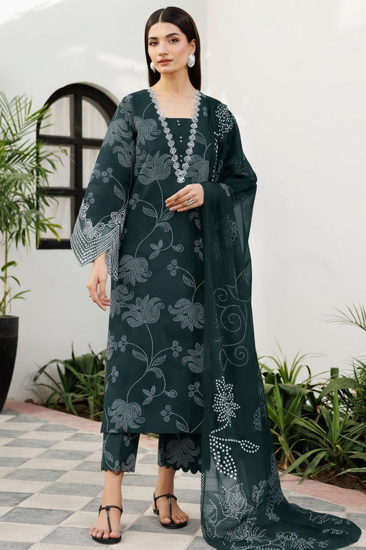Baroque Khaddar Embroidered 3 Piece | BQ114 - Trendy Casual Outfits - Laiba Rauf