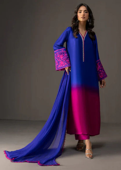 Zainab Chottani Shamoz Silk Embroidered 3 Piece | ZC105 - Trendy Casual Outfits - Laiba Rauf
