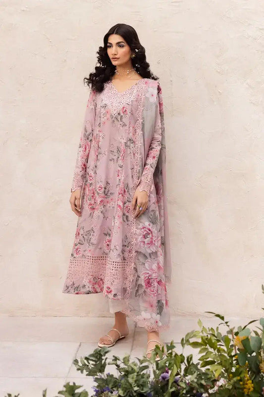 IZNIK Linen 3 Piece Digital Printed Pink | IZ106 My Store
