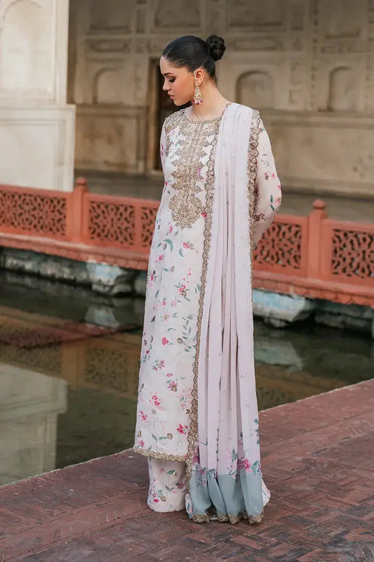 IZNIK Embroidered Linen 3 Piece Digital Printed Pastel Pink | IZ102 My Store