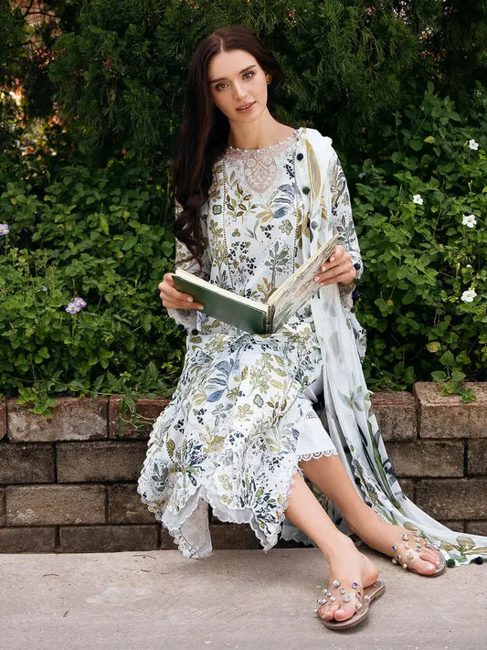 KHAADI Khaddar 3 Piece Digital Printed Navy Floral | KD100 My Store