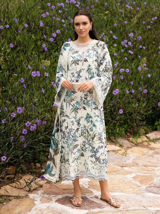 KHAADI Khaddar 3 Piece Digital Printed Navy Floral | KD100 My Store