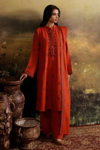 Kayseria Dhanak Embroidered 3 Piece | KY101 - Trendy Casual Outfits - Laiba Rauf