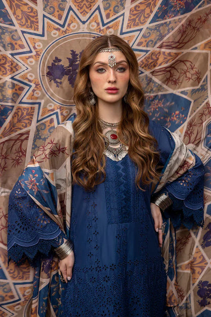 Maria.B. Dhanak Embroidered 3 Piece | MB109 - Trendy Casual Outfits - Laiba Rauf