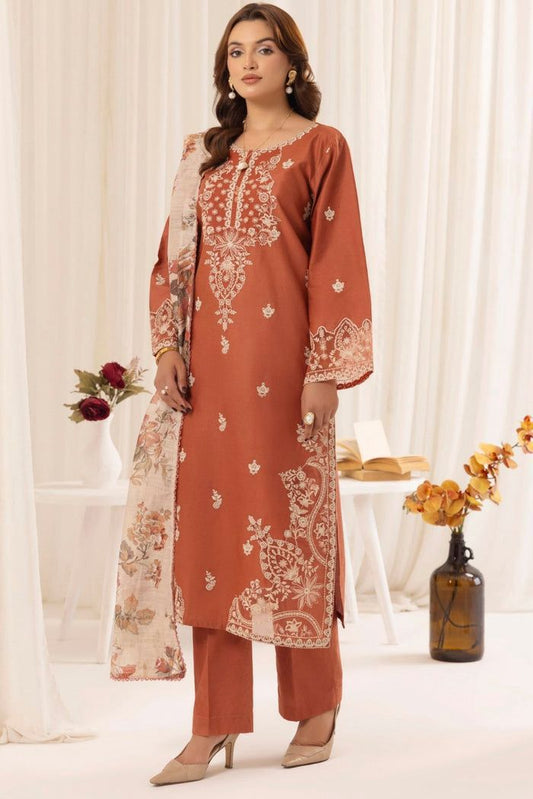 Mohagni Dhanak Embroidered 3 Piece | MG101  - Trendy Casual Outfits - Laiba Rauf